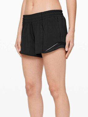 Lululemon Hotty Hot Short II *Long 4" - 12 Black